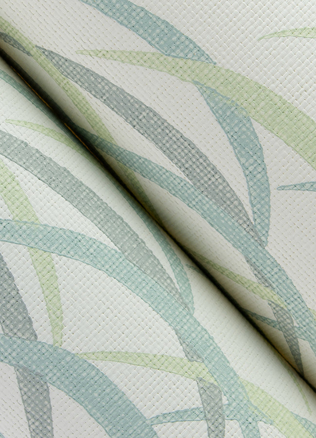 Kasia Sea Green Abstract Wallpaper - Brewster Wallcovering