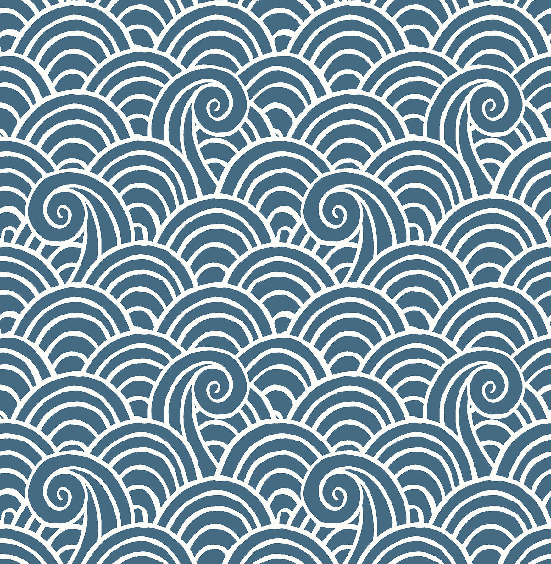 Picture of Alorah Blue Wave Wallpaper