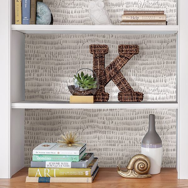 Kylver Grey Peel and Stick Wallpaper - York Wallcovering - NU3387