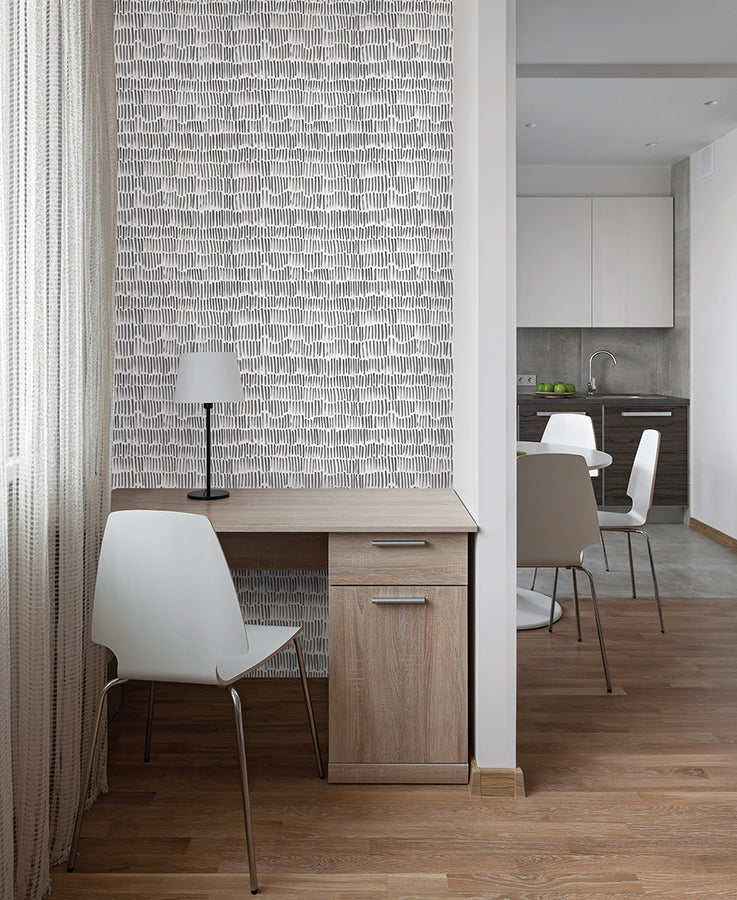 Bailey Brush Stroke Peel and Stick Wallpaper - Brewster Wallcovering