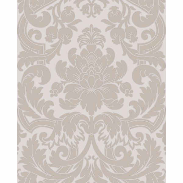 Picture of Blythe Neutral Damask Wallpaper