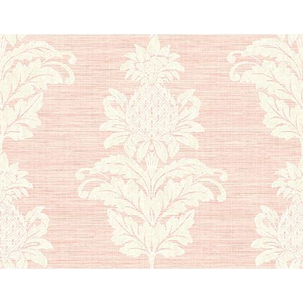 Picture of Pineapple Grove Pink Damask Wallpaper