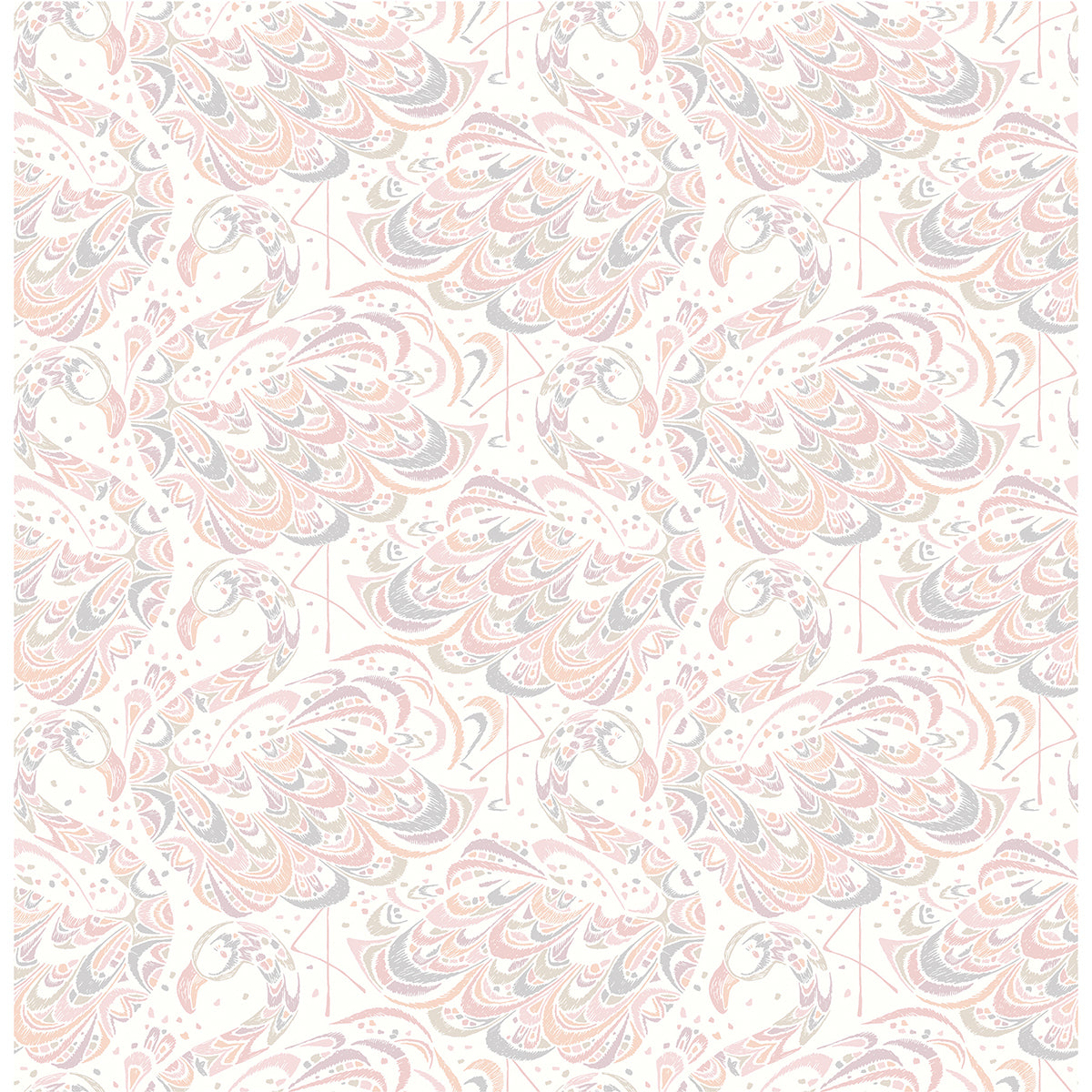 Picture of Pink Flamingo Peel and Stick Wallpaper