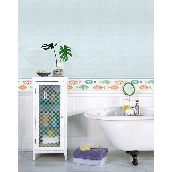 Key West Orange Fish Border - Brewster Wallcovering