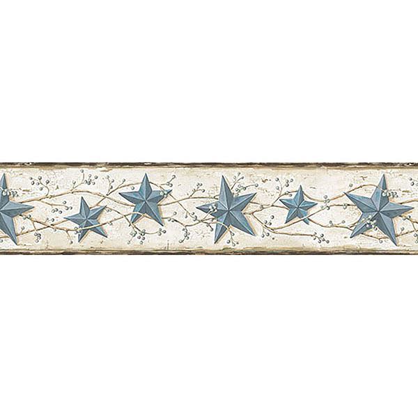 June Blue Heritage Tin Star Border