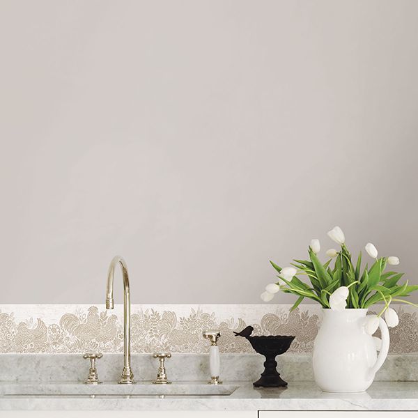 Parton Beige Chicken Border - Brewster Wallcovering