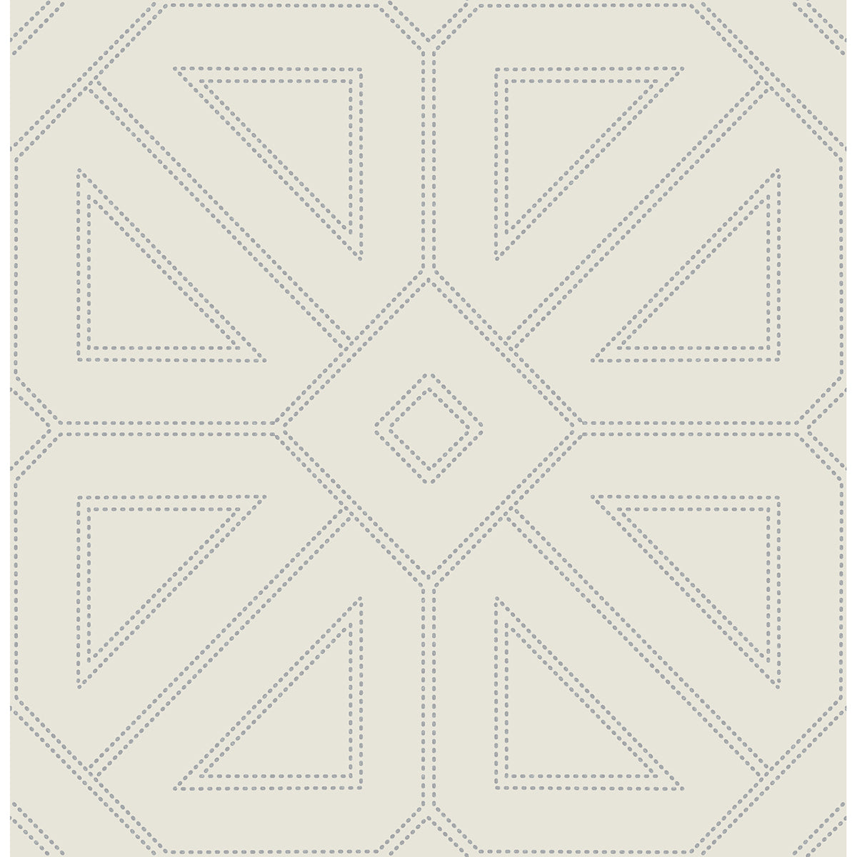 Picture of Voltaire Grey Beaded Geometric Wallpaper