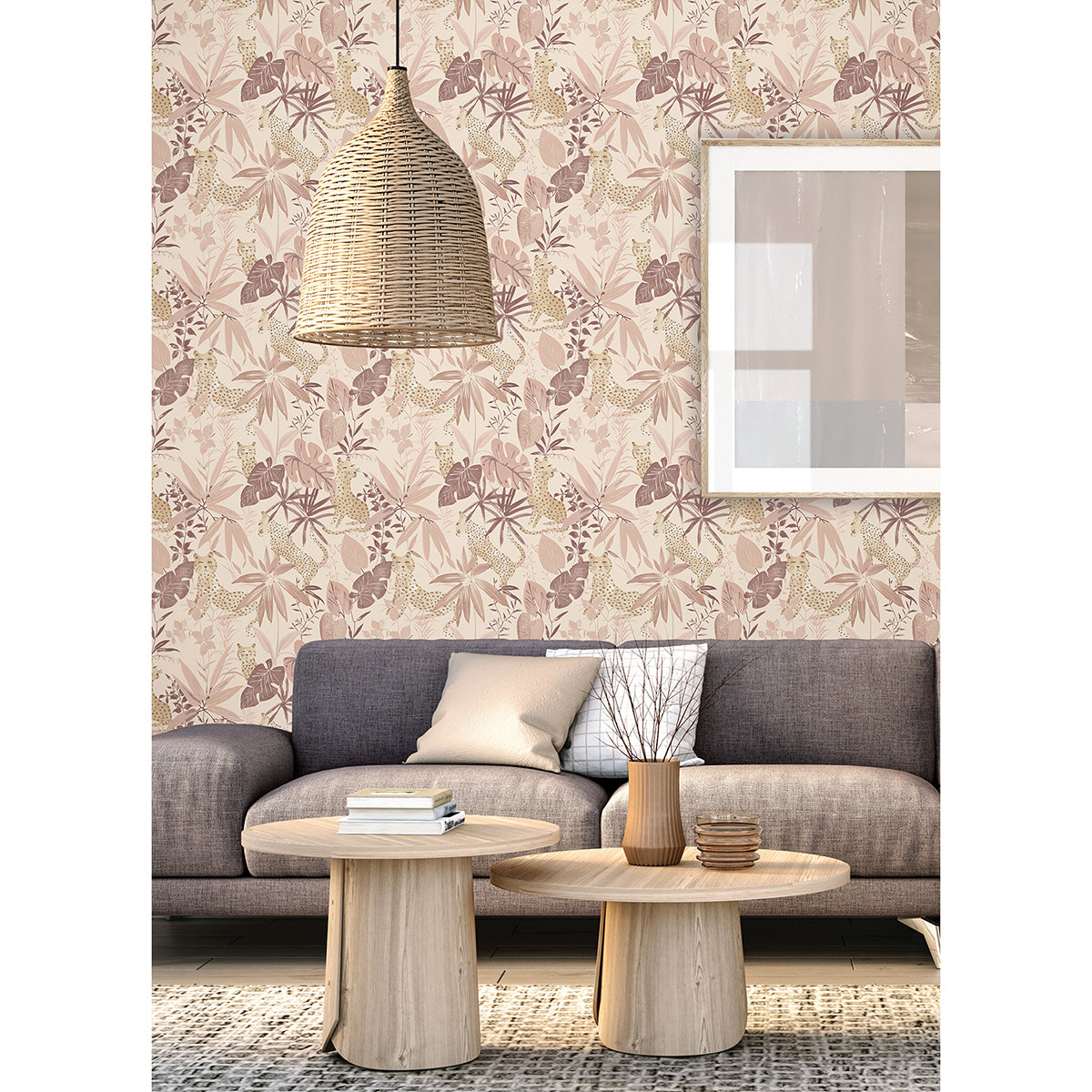 Rose Jhalana Peel and Stick Wallpaper - Brewster Wallcovering