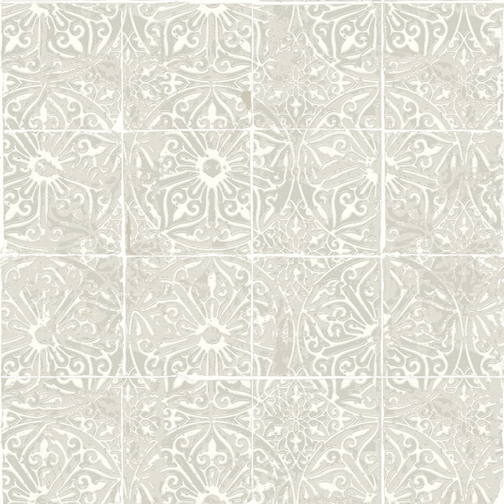 Picture of Grey Provincial Tile Peel and Stick Wallpaper