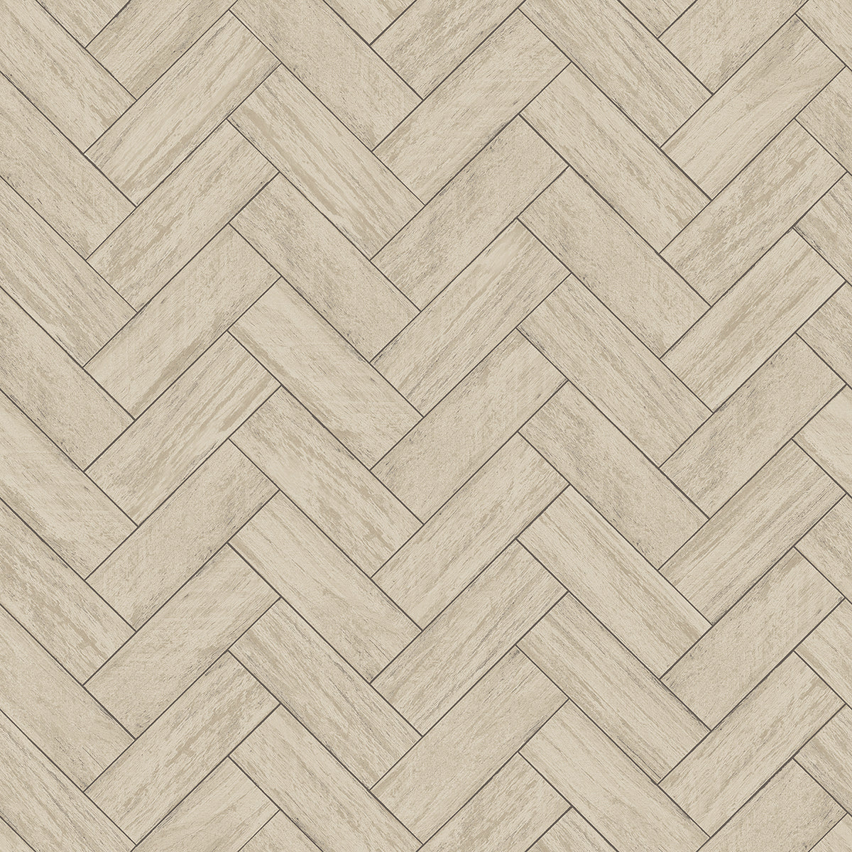 Picture of Kaliko Taupe Wood Herringbone Wallpaper