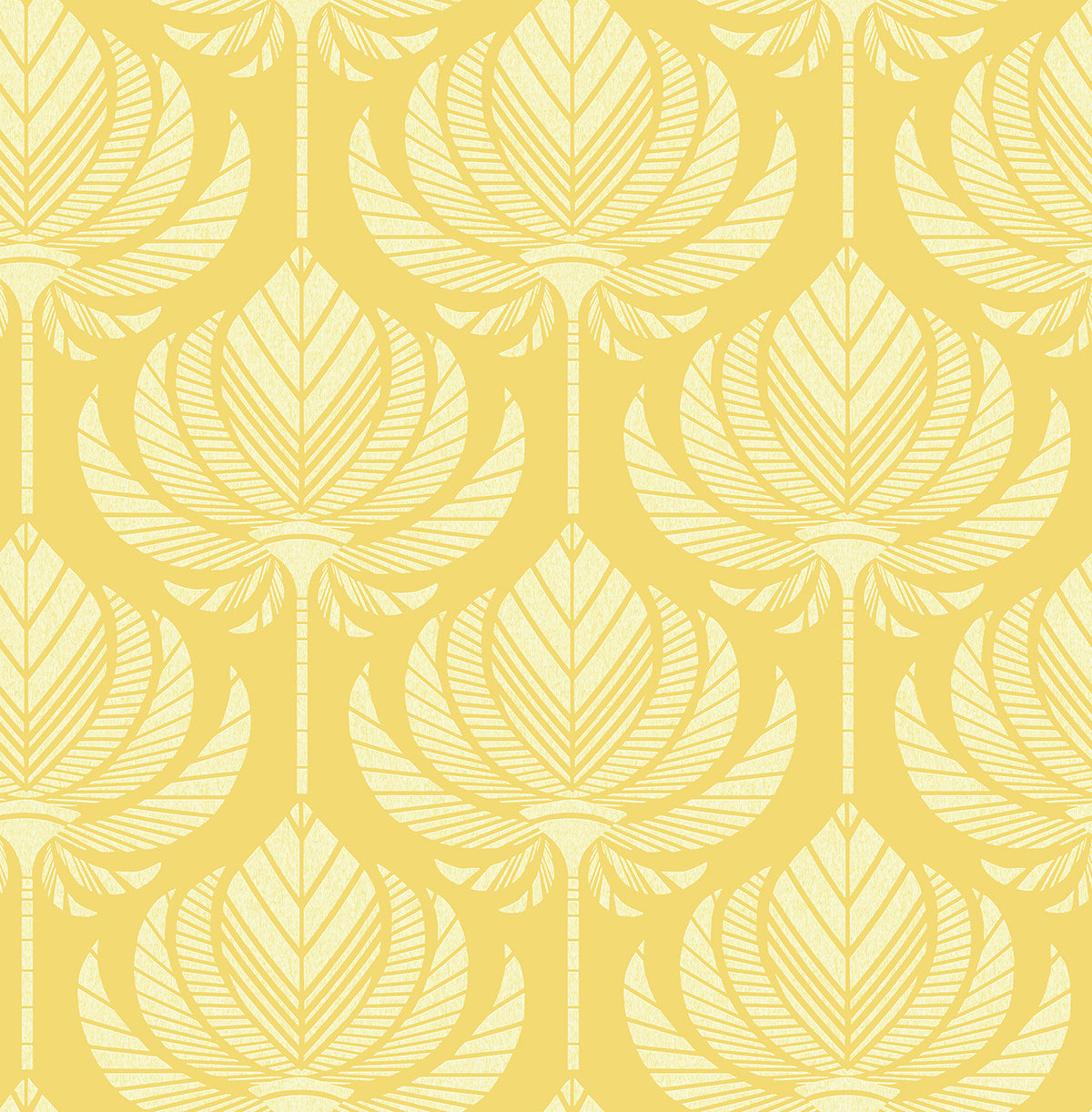 Picture of Palmier Yellow Lotus Fan Wallpaper