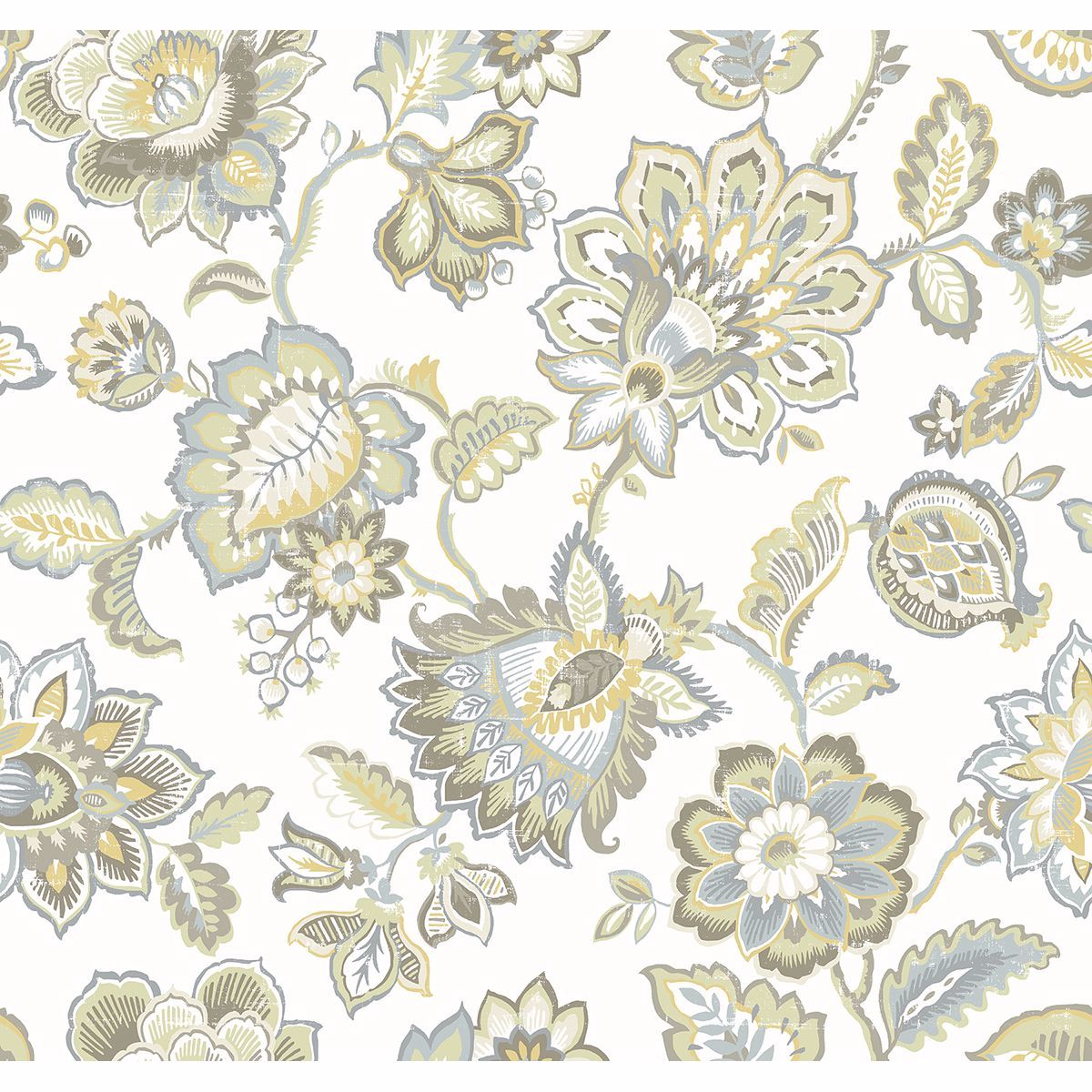 Picture of Corona Mustard Jacobean Wallpaper