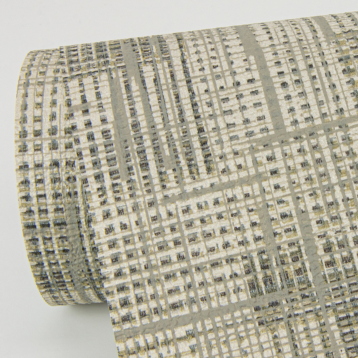 Ting Light Grey Lattice Wallpaper - Brewster Wallcovering