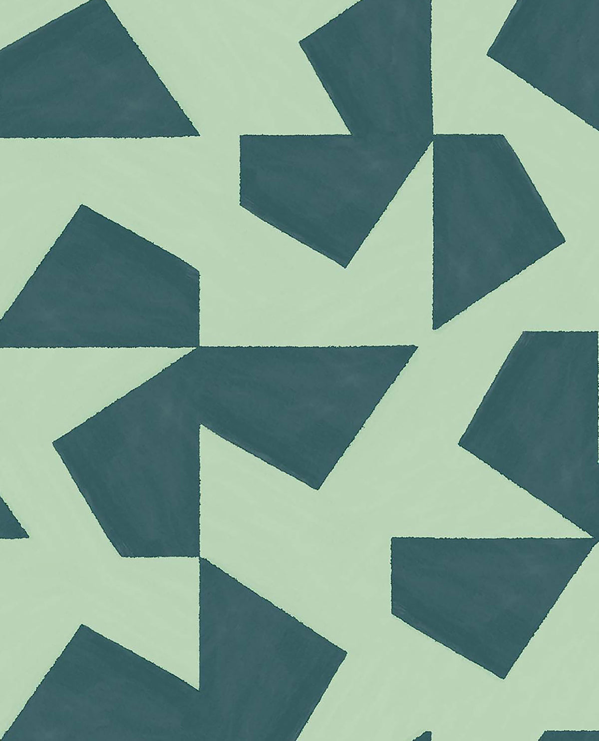 Picture of Azad Sea Green Abstract Geometric Wallpaper