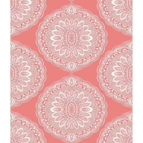 Picture of Bolinas Coral Medallion Wallpaper