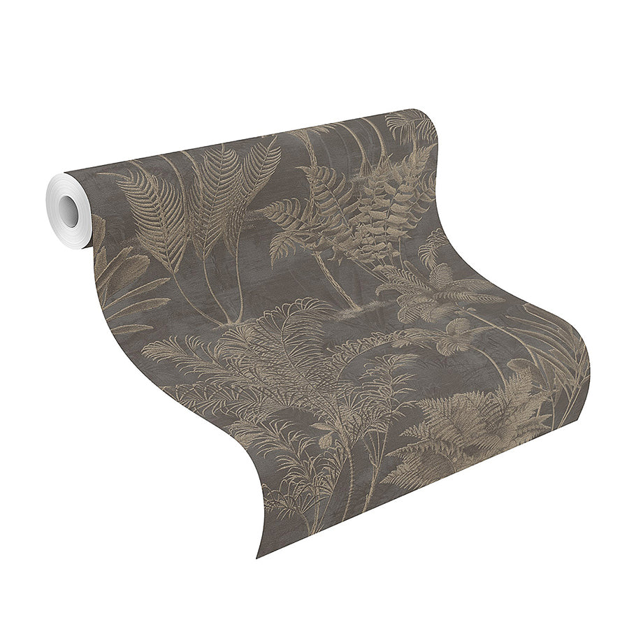 Kinabalu Black Rainforest Wallpaper - Brewster Wallcovering