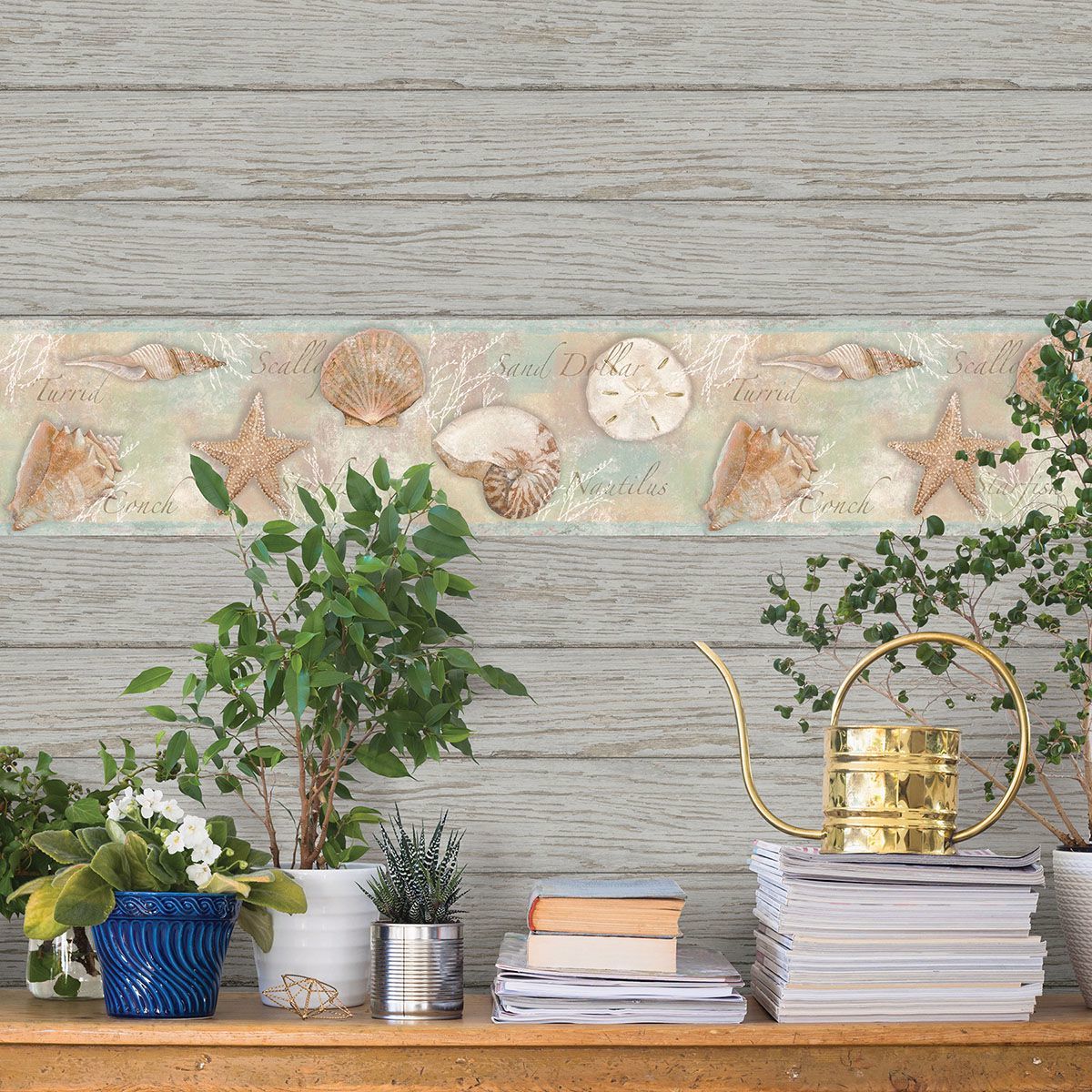 Rehoboth Grey Distressed Wood Wallpaper - Brewster Wallcovering