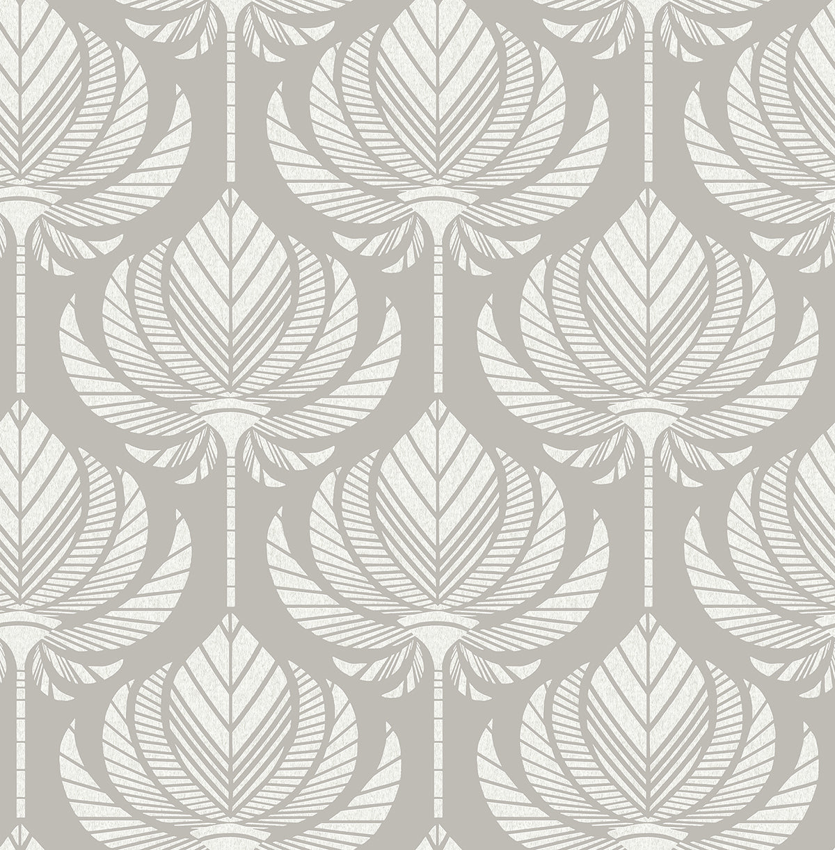 Picture of Palmier Grey Lotus Fan Wallpaper