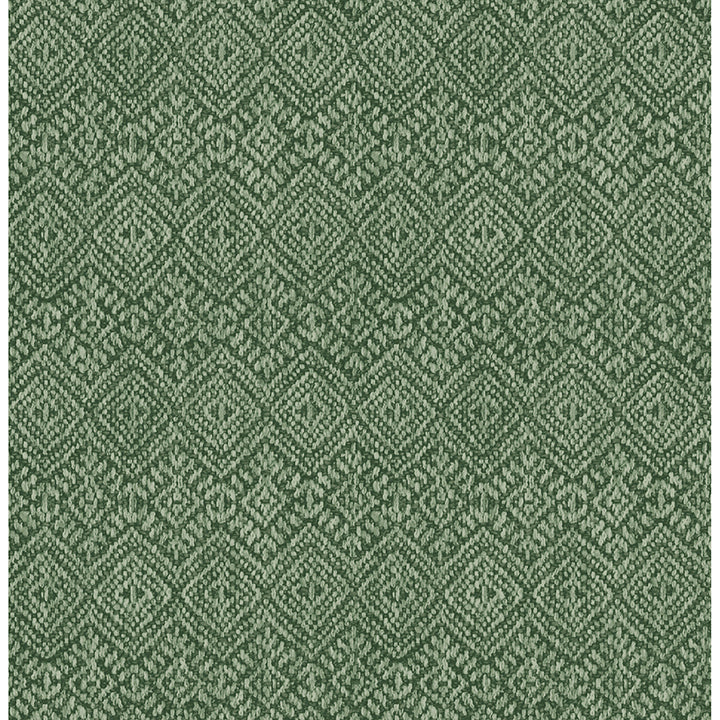 Picture of Gallivant Green Woven Geometric Wallpaper