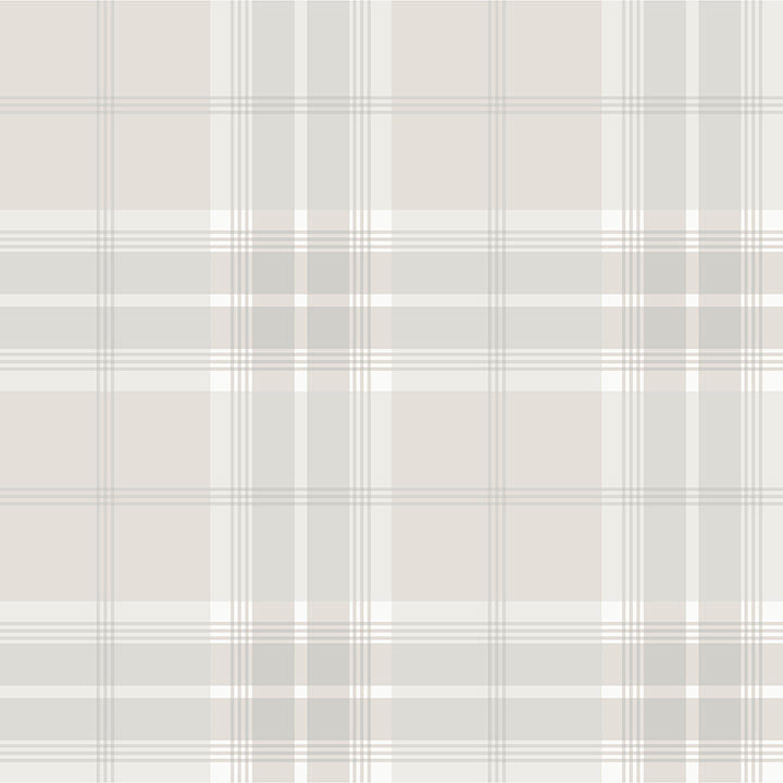 Picture of Sala White Plaid Wallpaper