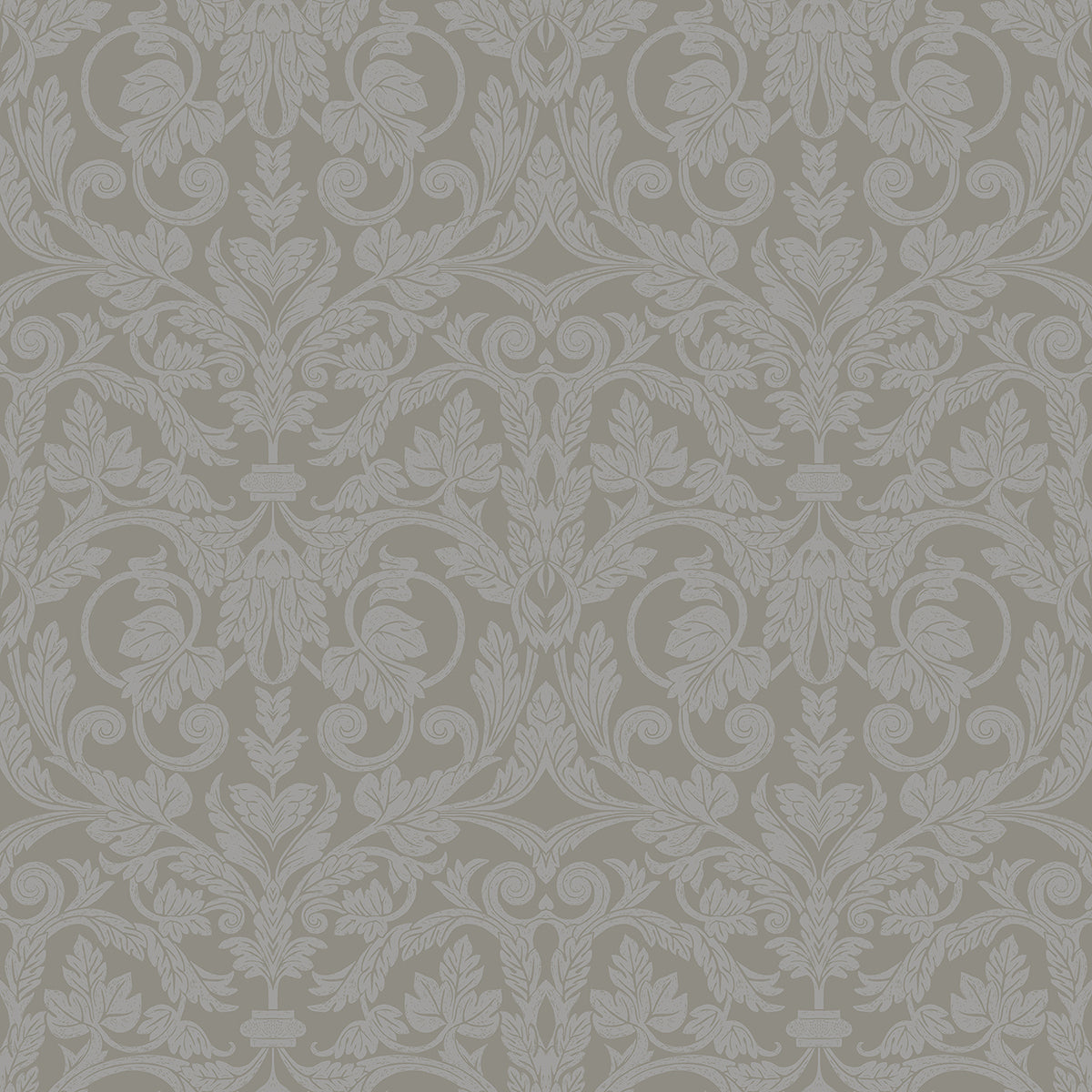 Picture of Rosali Grey Scroll Damask Wallpaper