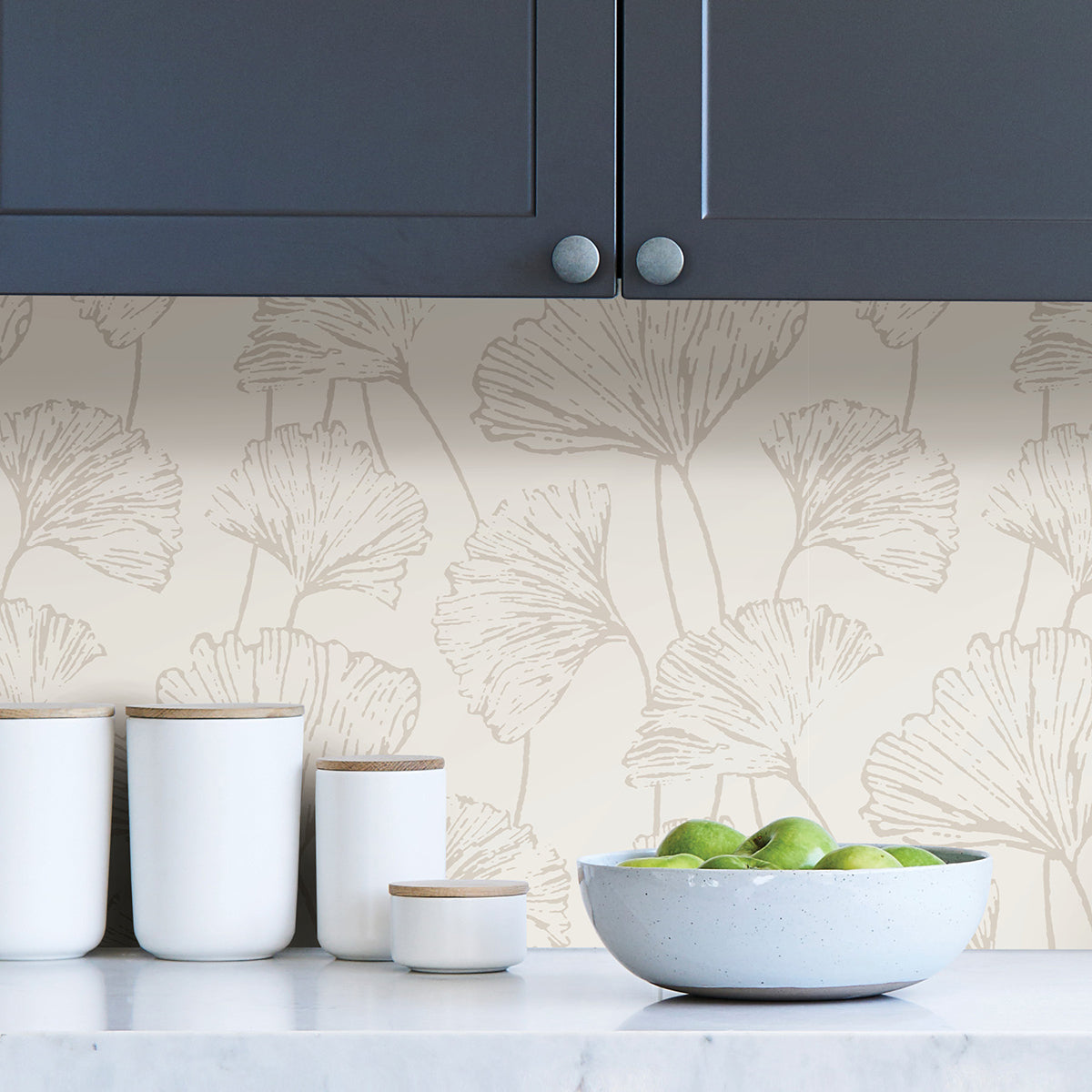 Silver Hikarigaoka Peel and Stick Wallpaper - Brewster Wallcovering