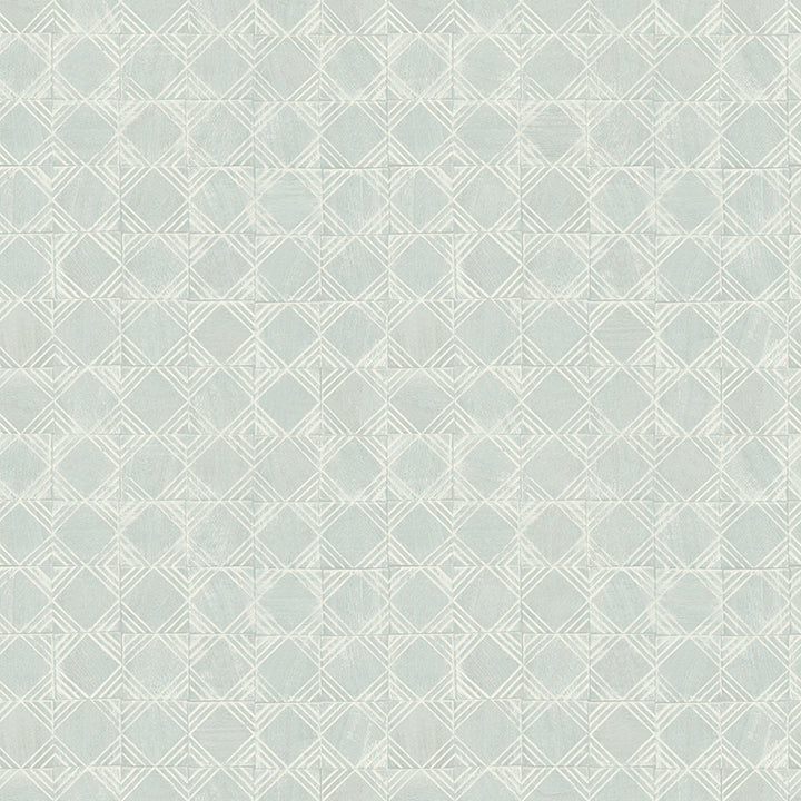 Picture of Button Block Aqua Geometric Wallpaper