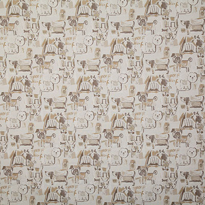 Pindler Fabric PUP001-BG01 Puppy Love Natural