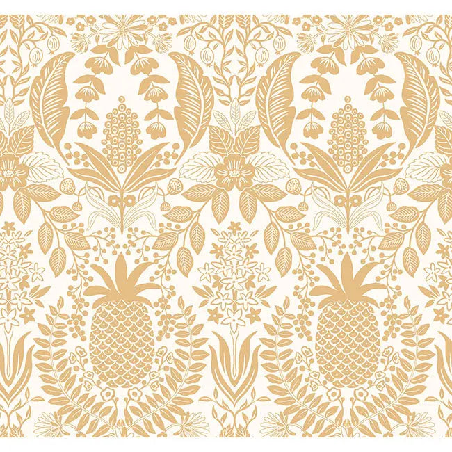 York Wallpaper RF7482 Pineapple Damask