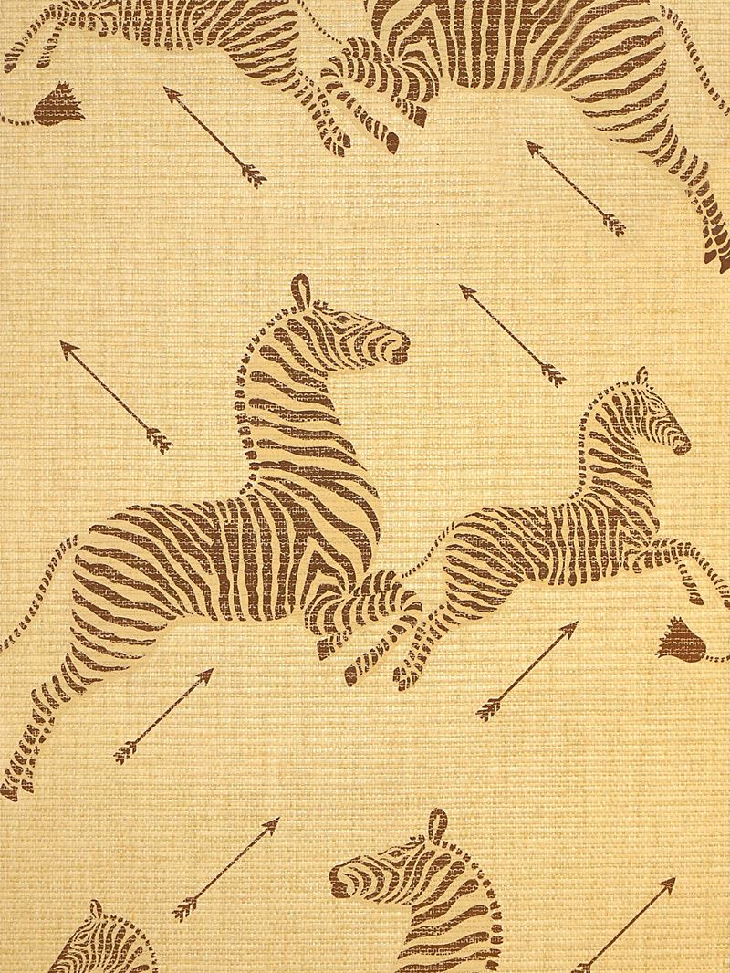 Scalamandre Wallpaper SC 0001G81388M Zebras - Paperweave Natural