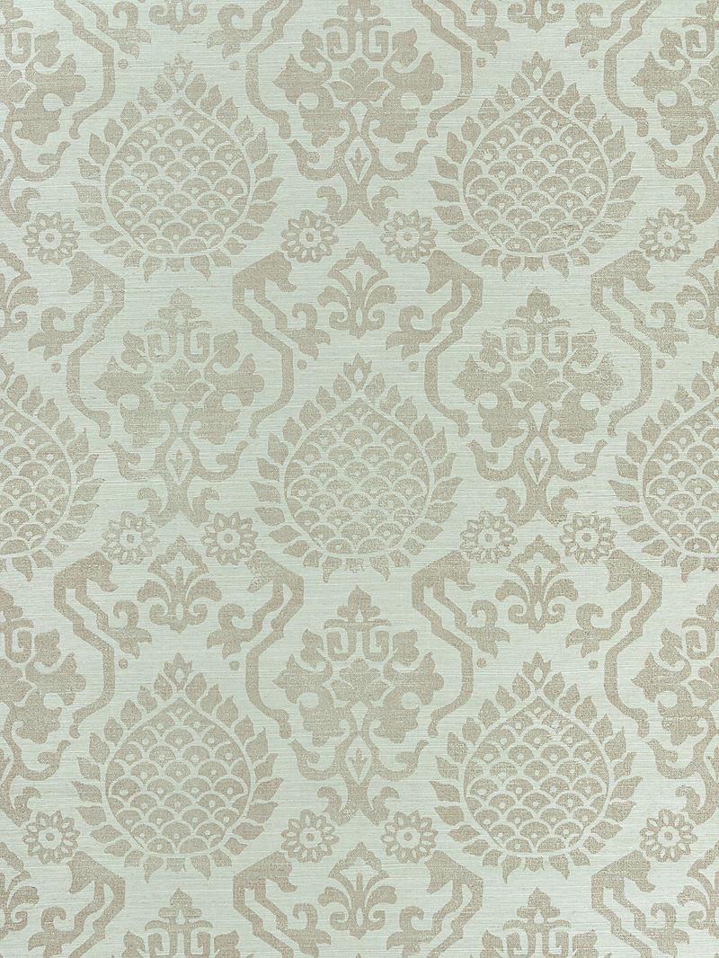 Scalamandre Wallpaper SC 0002WP88378 Surat Sisal Burnished Gold On Mineral