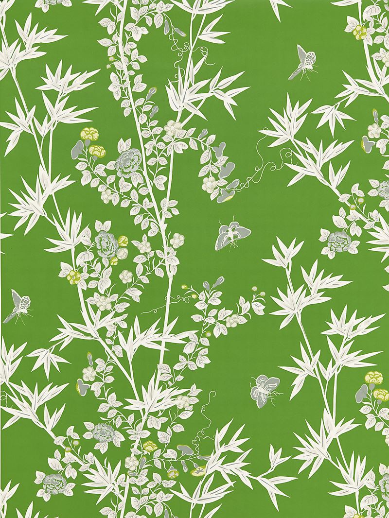 Scalamandre Wallpaper SC 0004WP88375 Jardin De Chine Jade