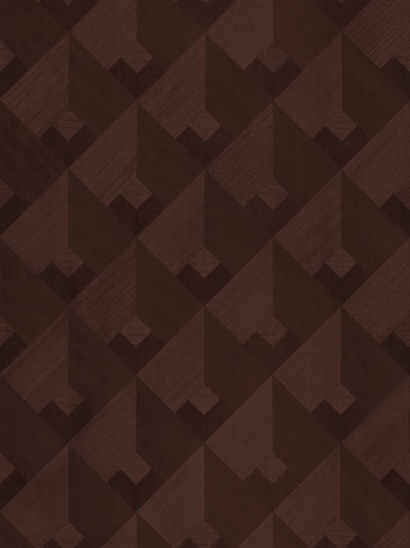 Scalamandre Wallpaper SC 0005WP88550 Stanza Chocolate Cherry