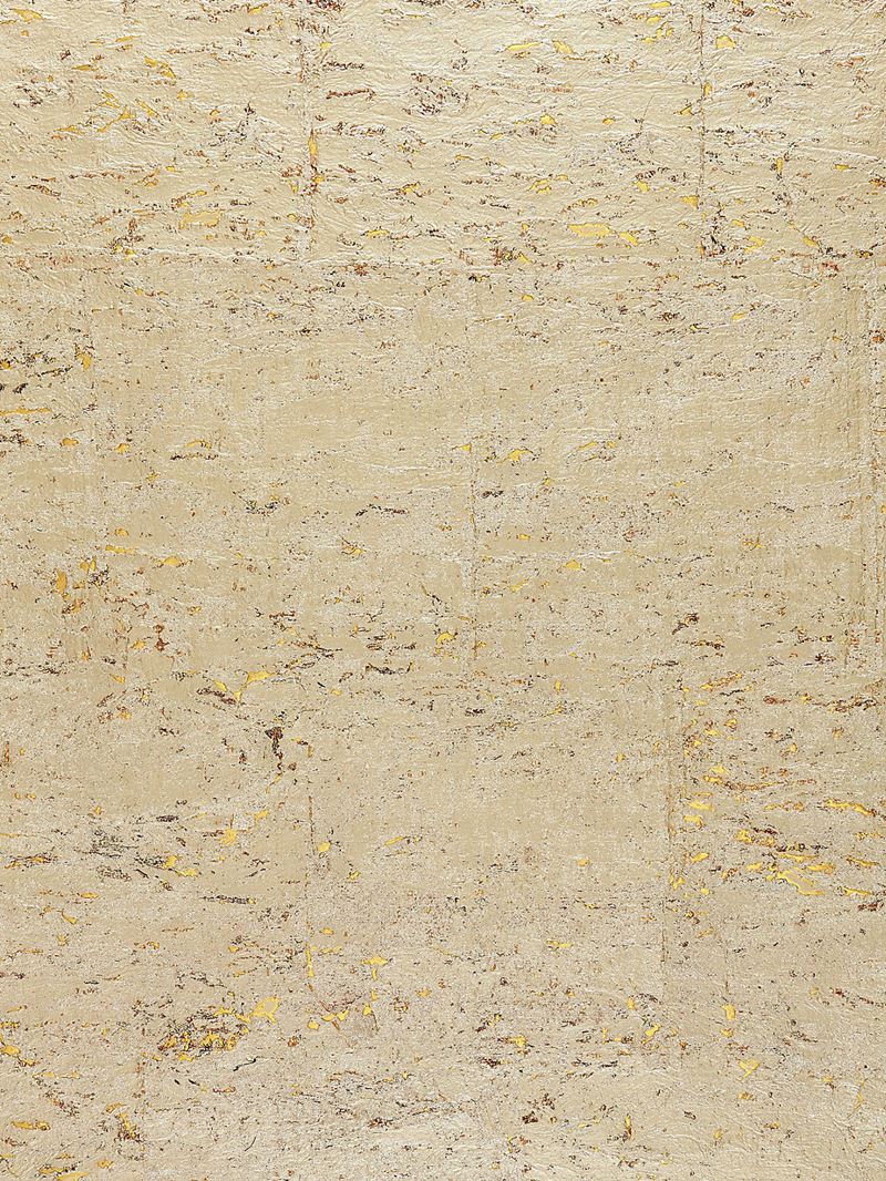 Scalamandre Wallpaper SC 0007WP88336 Metal Cork White Gold