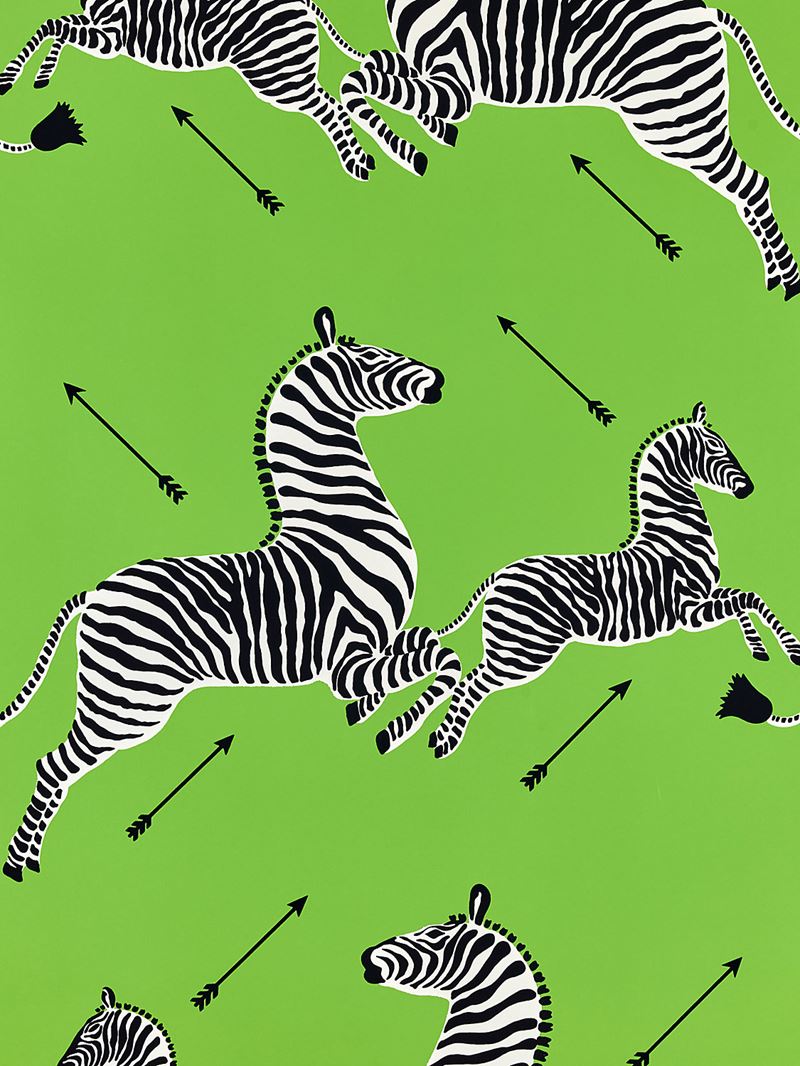 Scalamandre SC 0015WP81388M Zebras - Wallpaper Limelight