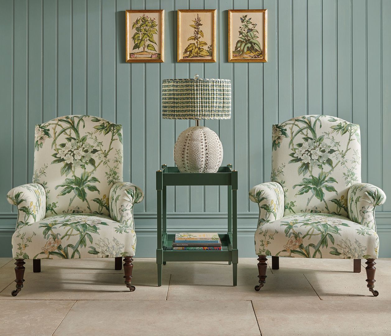 NC Dallimore Somerhill Blue/Green/White - Nina Campbell - NCF4531-01 Fabric