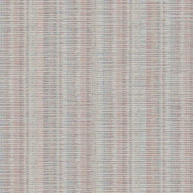 Broken Boucle Stripe Wallpaper - Beige/Red/Blue - York Wallcoverings - SR1519