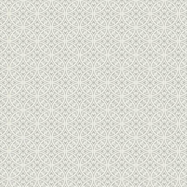 Lacey Circle Geo Wallpaper - Grey - York Wallcoverings - SS2517