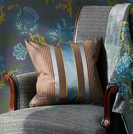 Gioconda Vasari Grey/Silver - Nina Campbell - NCF4251-03 Fabric