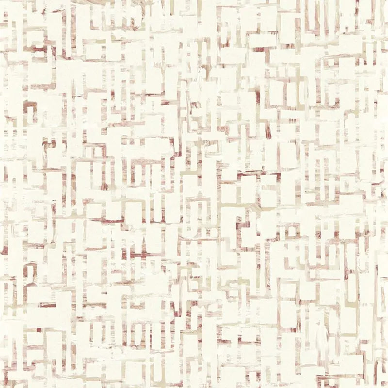 Clarke and Clarke Wallpaper W0184-1 Quadrata Blush Wp