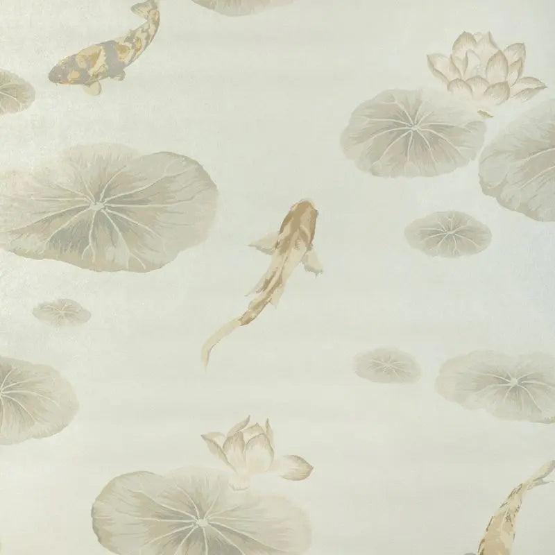 Kravet Couture Wallpaper W4144.1611 Lotus Pond Mica Wp Pearl