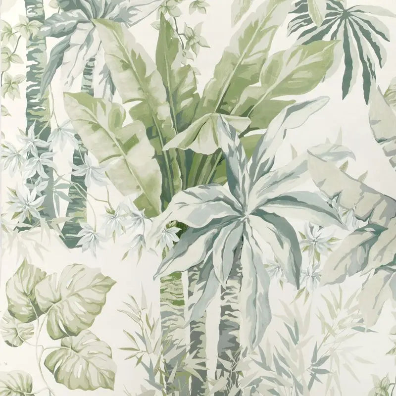 Kravet Couture Wallpaper W4148.315 Junglewood Pnl Blue Sage