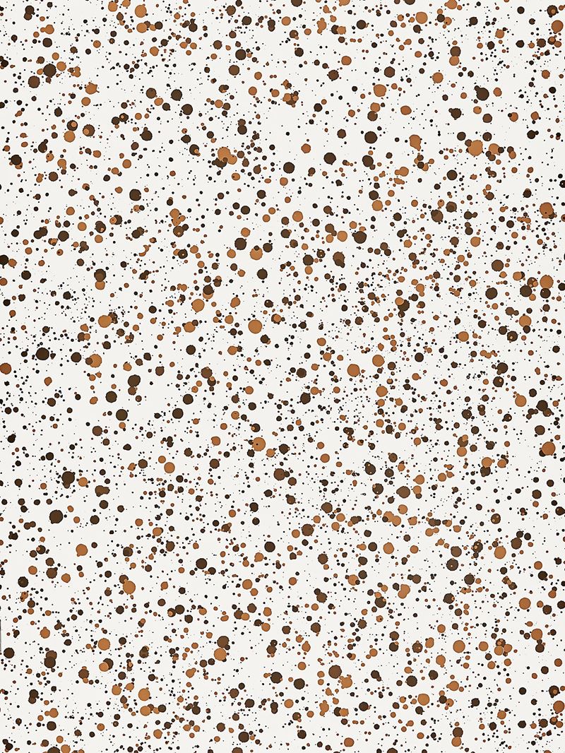 Scalamandre Wallpaper WHN000CP0153 Spatter Brown On White
