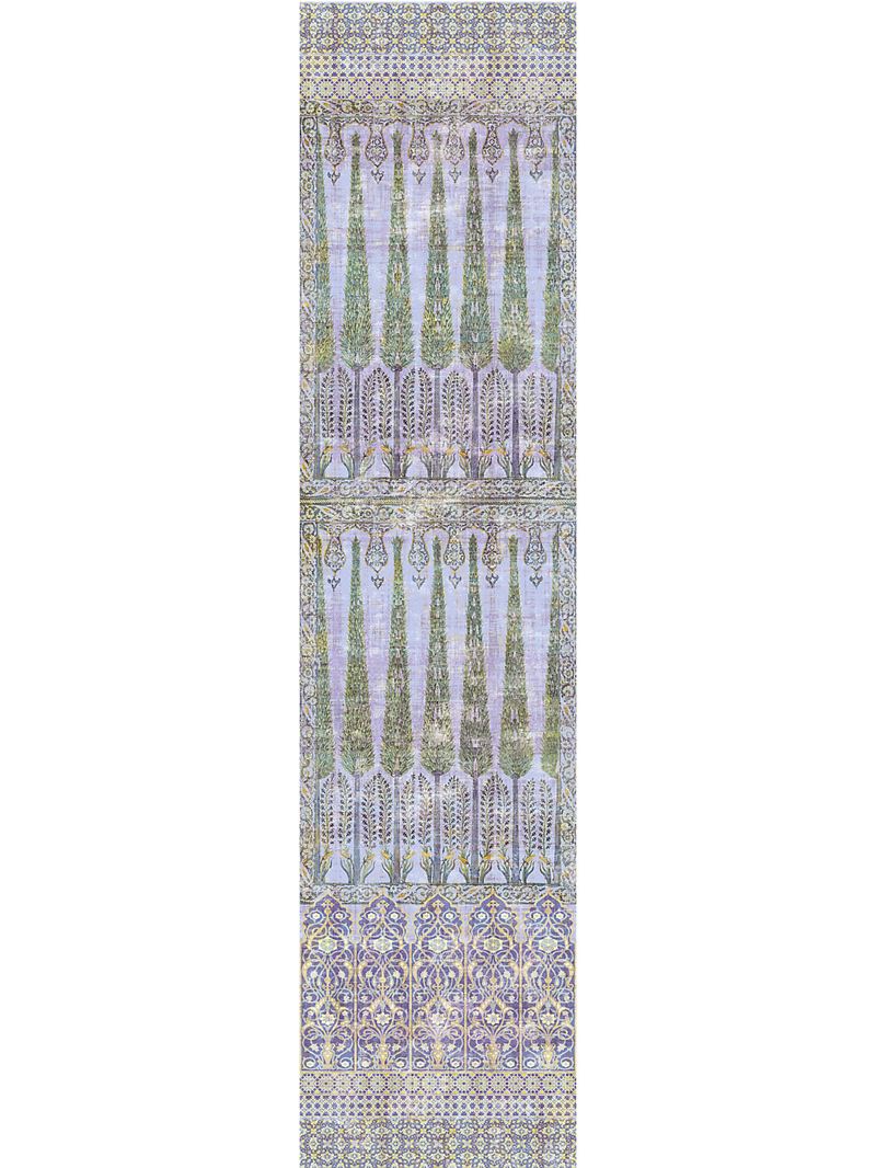 Scalamandre Wallpaper WNM1017TOPK Topkapi Garden - Panel Gold Purple
