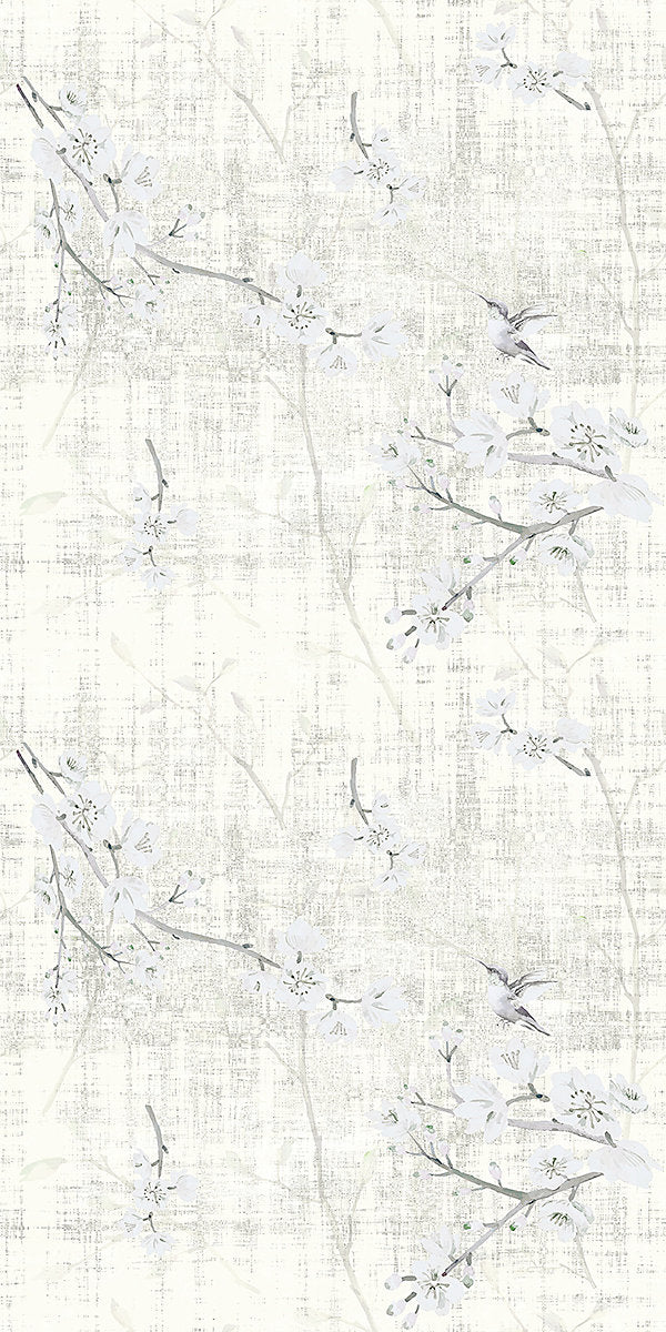 Scalamandre Wallpaper WNM1024BLOS Blossom Fantasia Ivory