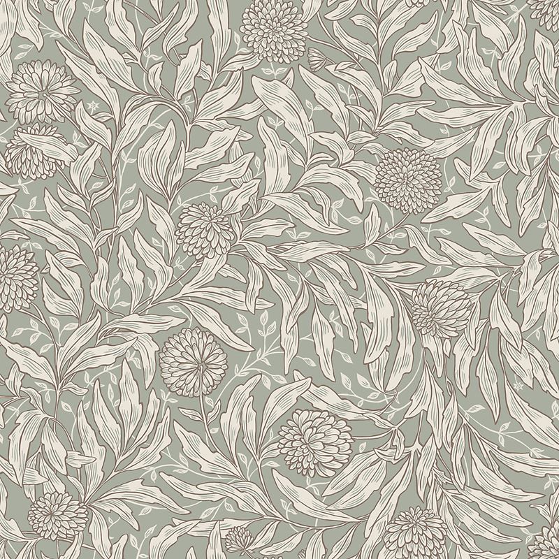 Scalamandre Wallpaper WSB0002OLOF Olof Sage Green