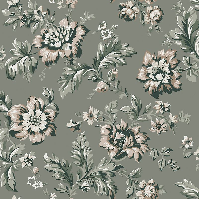 Scalamandre Wallpaper WSB00380407 Rosenholm Forest Green