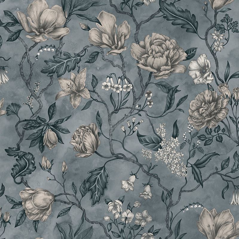 Scalamandre Wallpaper WSB00560244 Linda Misty Blue