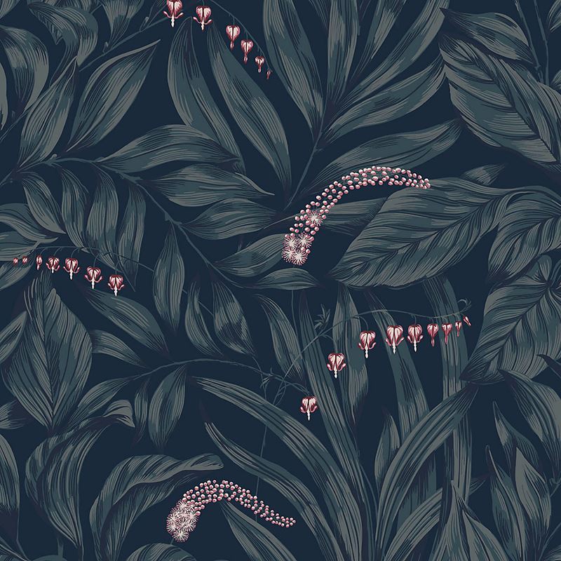 Scalamandre Wallpaper WSB00960837 Elin Midnight Blue