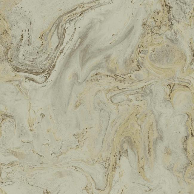 Oil & Marble Wallpaper - Mink/Gold - York Wallcoverings - Y6231202